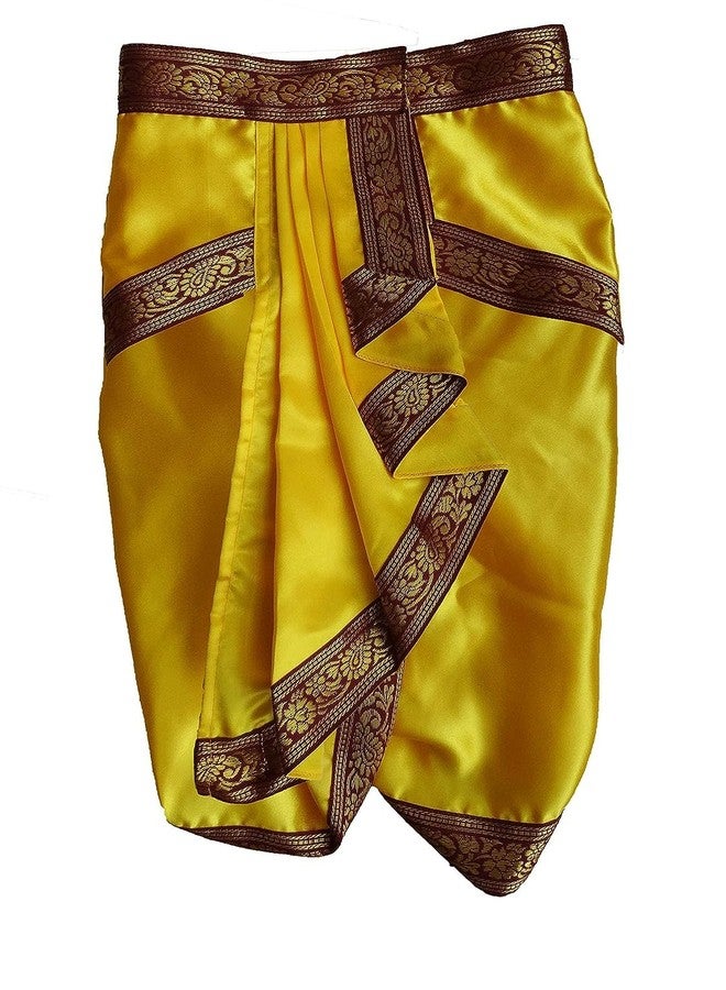 Pakhi Little Krishna Dress For Kids - Fresh Style - Classical Theme Set - Yellow and Red - Image 3